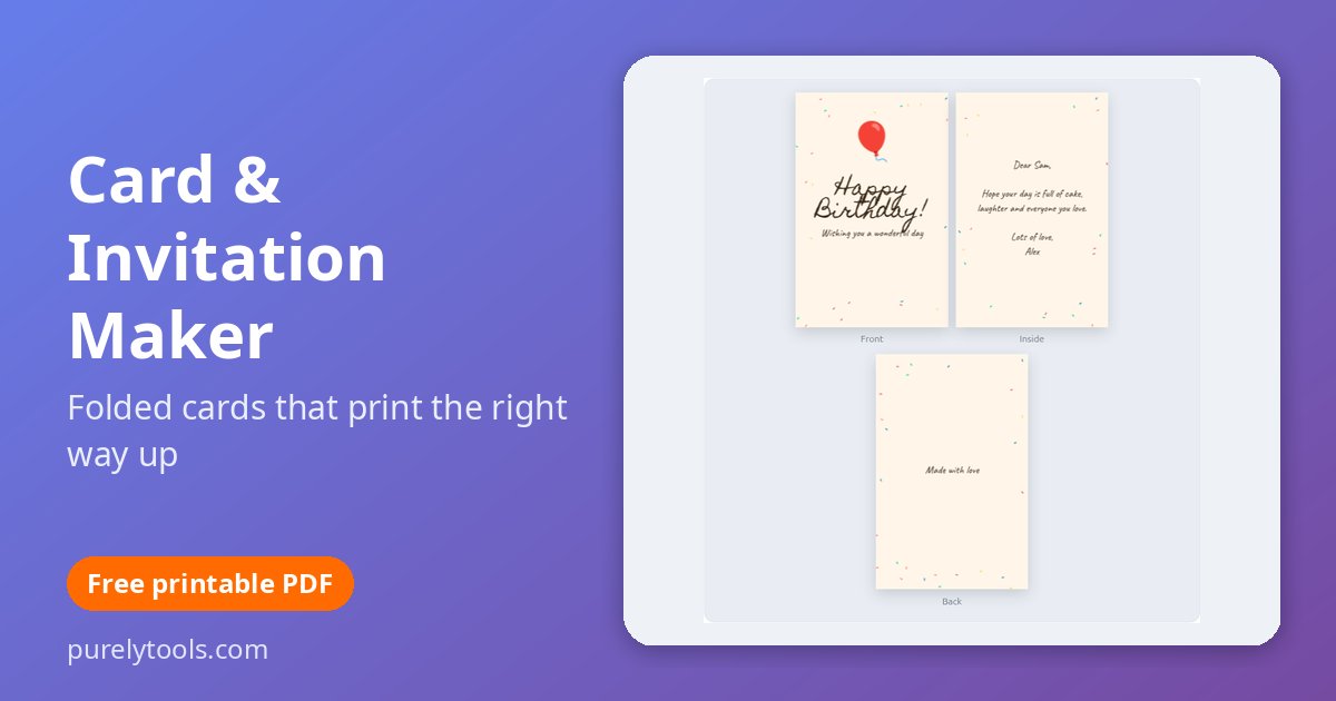 Card & Invitation Maker preview