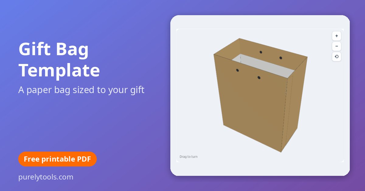 Gift Bag Template preview