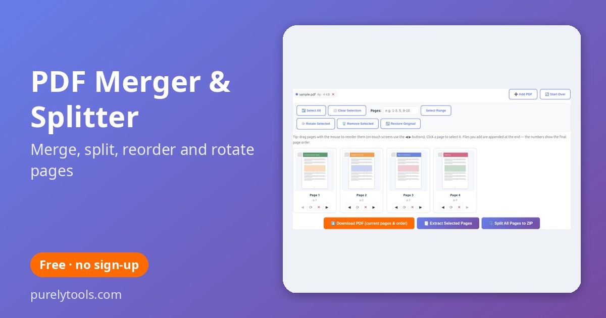 PDF Merger & Splitter preview